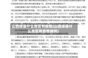 山西绛县什么地区有疫情(山西绛县什么地区有疫情病例)