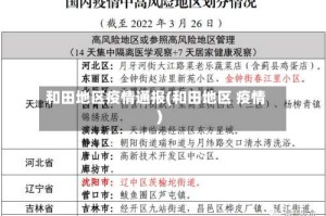 和田地区疫情通报(和田地区 疫情)