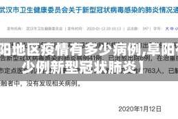 【阜阳地区疫情有多少病例,阜阳有多少例新型冠状肺炎】