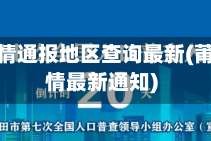莆田疫情通报地区查询最新(莆田疫情最新通知)
