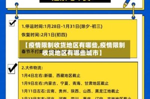 【疫情限制收货地区有哪些,疫情限制收货地区有哪些城市】