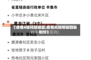 【疫情4级风险地区,疫情风险等级四级划分】