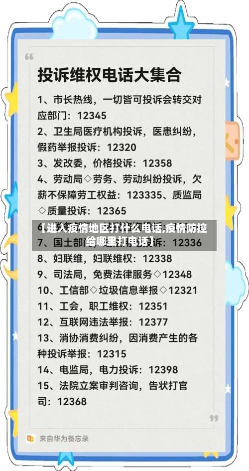 【进入疫情地区打什么电话,疫情防控给哪里打电话】-第1张图片