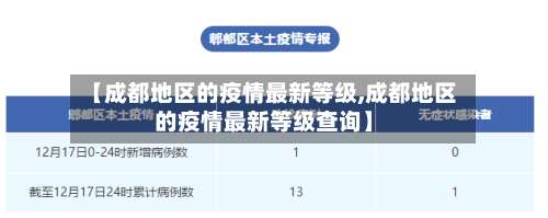 【成都地区的疫情最新等级,成都地区的疫情最新等级查询】-第1张图片