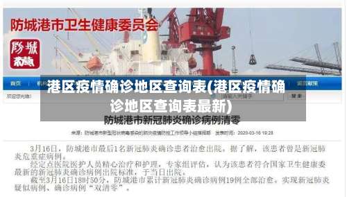 港区疫情确诊地区查询表(港区疫情确诊地区查询表最新)-第3张图片
