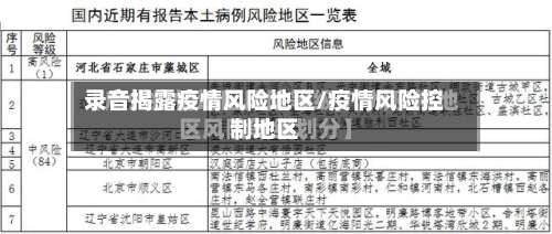 录音揭露疫情风险地区/疫情风险控制地区-第1张图片