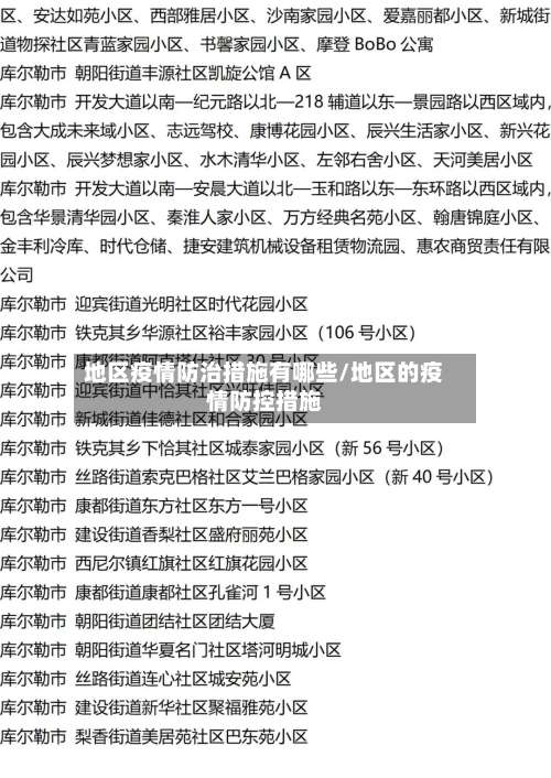 地区疫情防治措施有哪些/地区的疫情防控措施-第2张图片