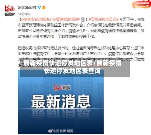 最新疫情快递停发地区表/最新疫情快递停发地区表查询-第3张图片