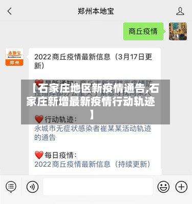 【石家庄地区新疫情通告,石家庄新增最新疫情行动轨迹】-第1张图片