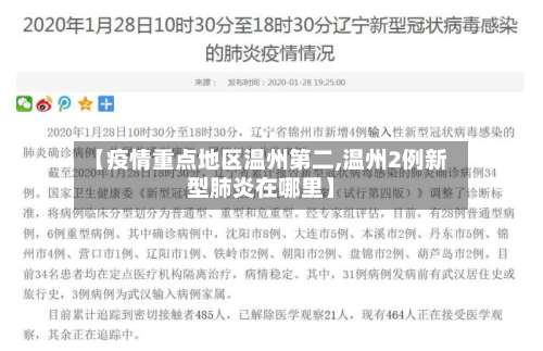 【疫情重点地区温州第二,温州2例新型肺炎在哪里】-第3张图片
