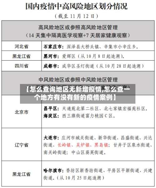 【怎么查询地区无新增疫情,怎么查一个地方有没有新的疫情案例】-第1张图片