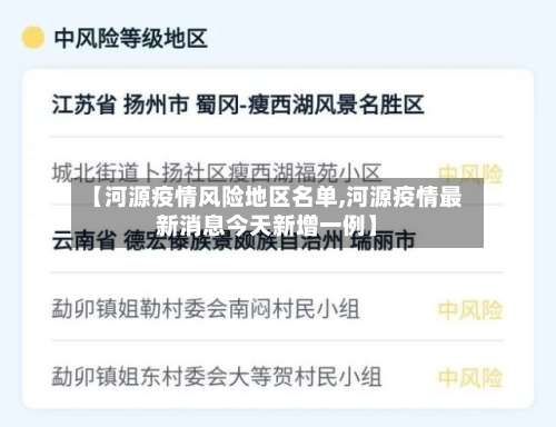 【河源疫情风险地区名单,河源疫情最新消息今天新增一例】-第1张图片