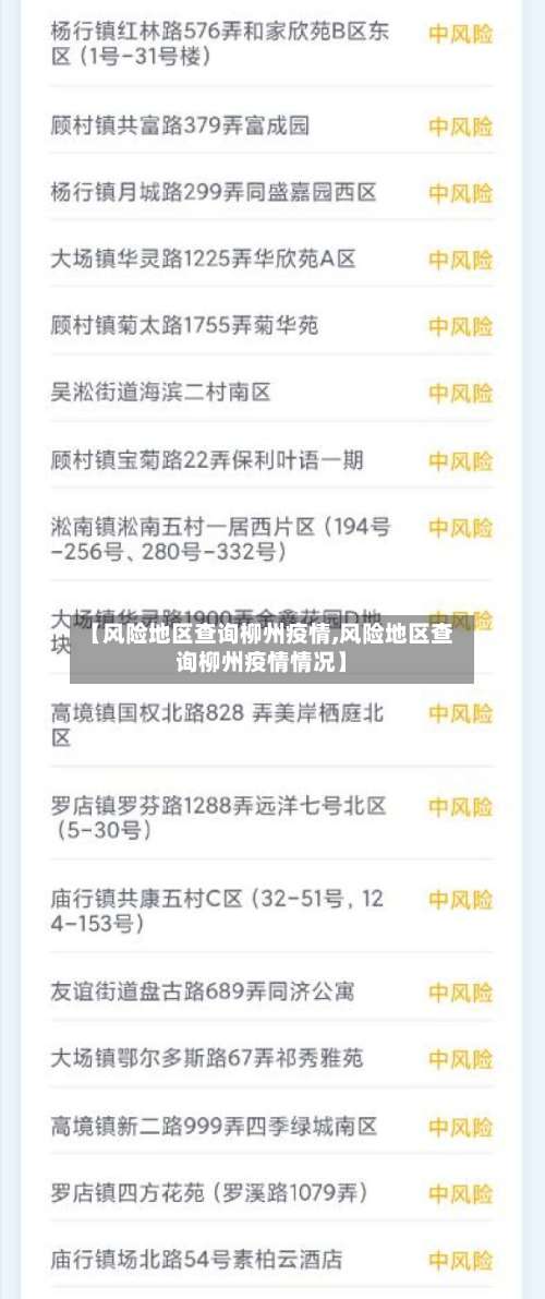 【风险地区查询柳州疫情,风险地区查询柳州疫情情况】-第2张图片